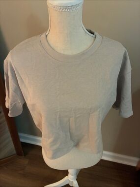 Zara Short Sleeve Crewneck Tee - Light Beige